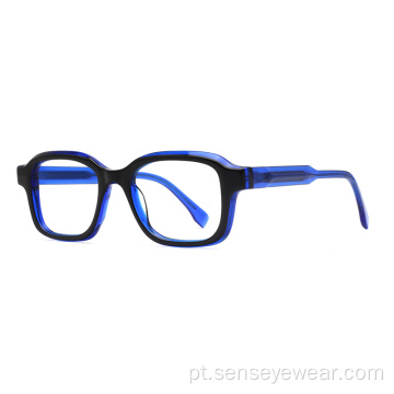 Estrutura de óculos de acetato quadrado de design vintage